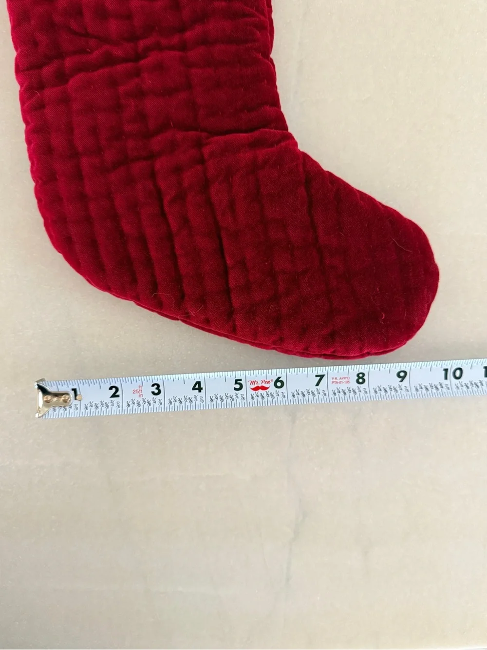 Pottery Barn Channel Quilted Velvet Christmas Stocking Red Mom Personalized